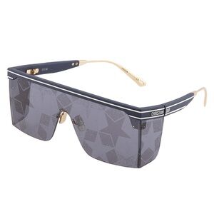 Christian Dior DIORCLUB M1U Mirror Blue Star Print Shield Ladies Sunglasses